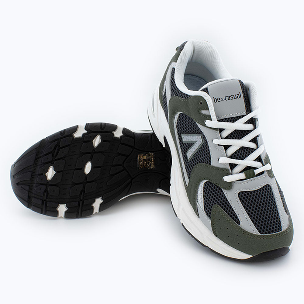 Deportivos Hombre Verde+kaki