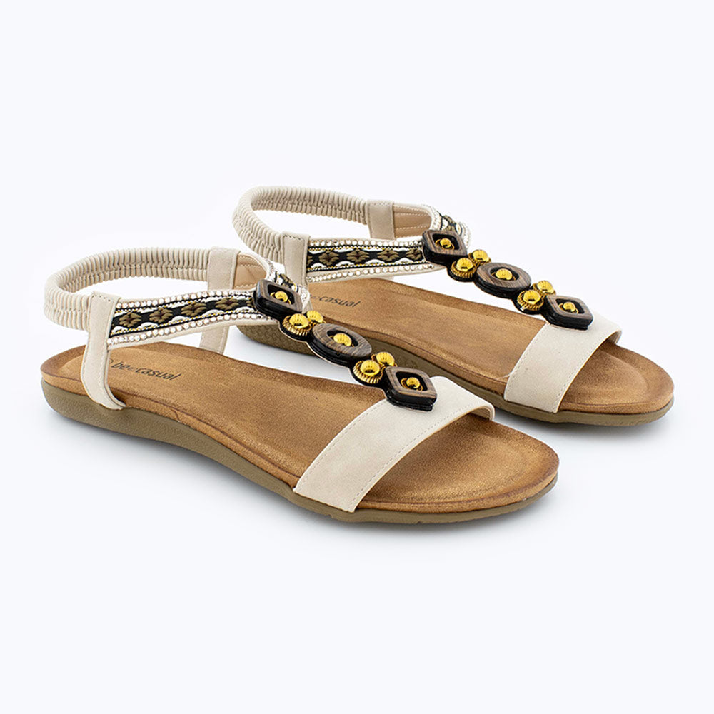 Sandalias Mujer Beig