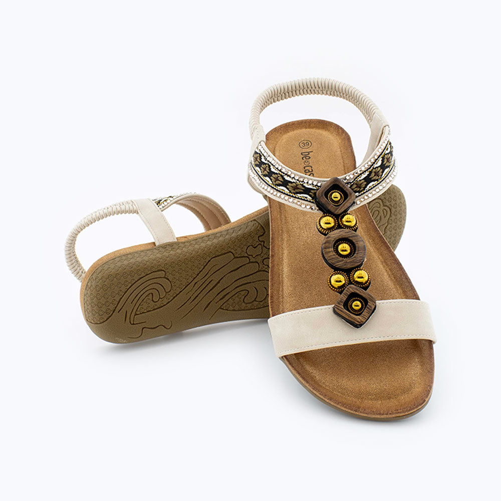 Sandalias Mujer Beig