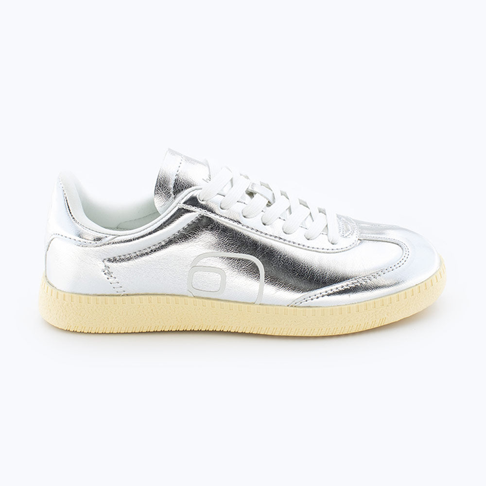 Deportivos Mujer Plata+plomo