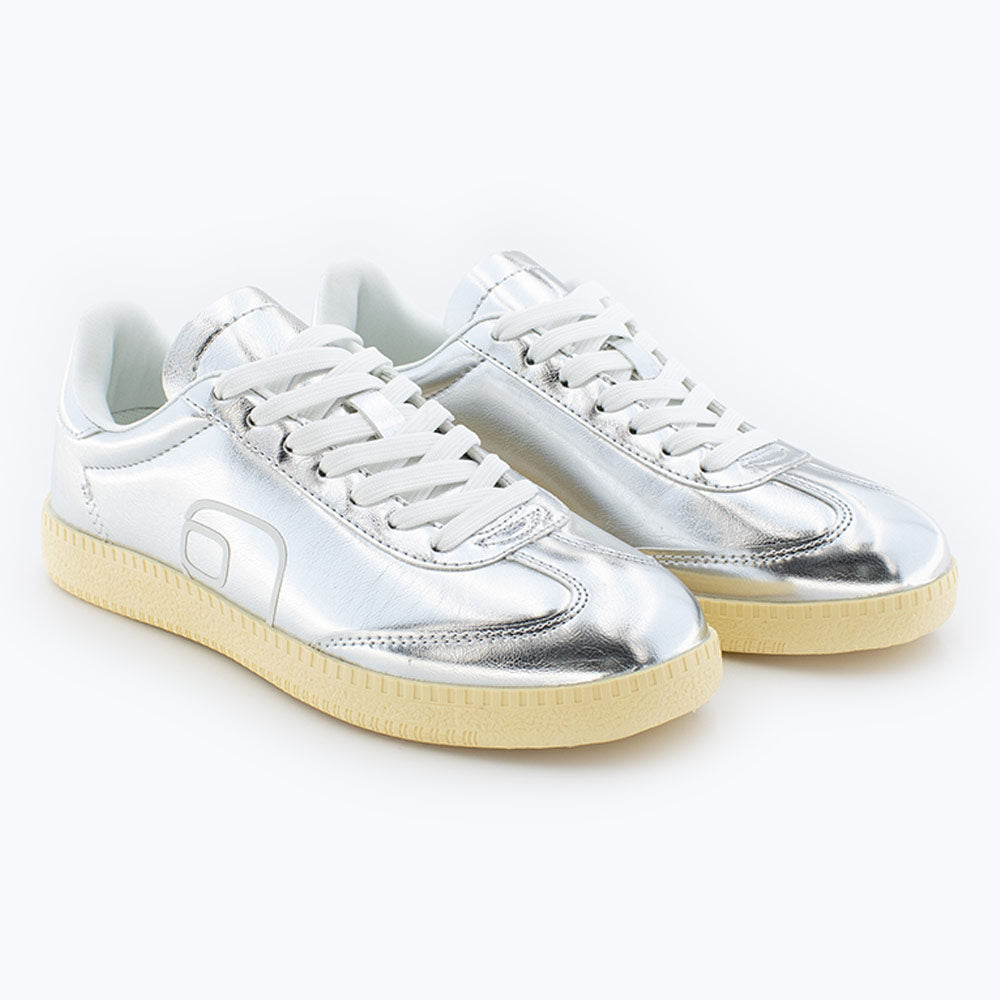 Deportivos Mujer Plata+plomo